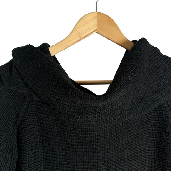 Seek The Label Black Chunky Knit Cowl Neck Long Sleeve Pullover Sweater Size S - Picture 2 of 7